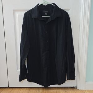 Alfani Men's Classic Black Button Down Shirt
